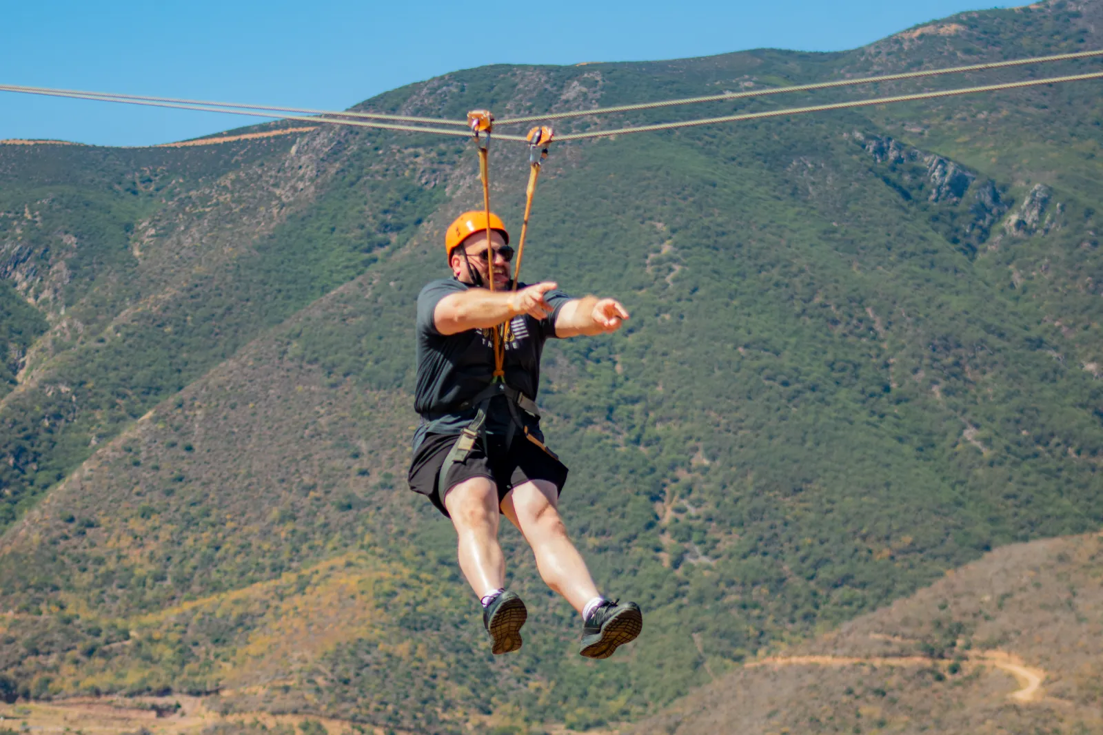 Zipline with panoramic view of PAIPAI center